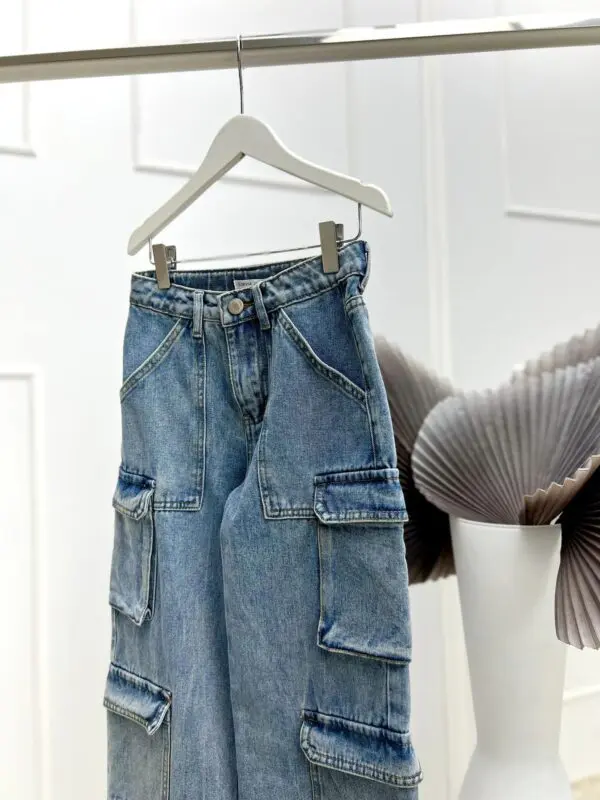 Vaikiški cargo modelio džinsai