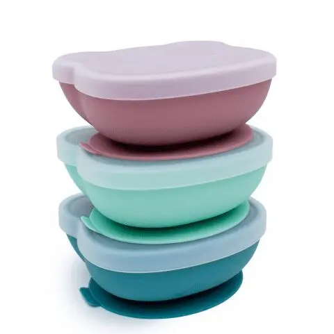 We Might Be Tiny prilimpantis dubenėlis su dangteliu MEŠKIUKAS - geltona