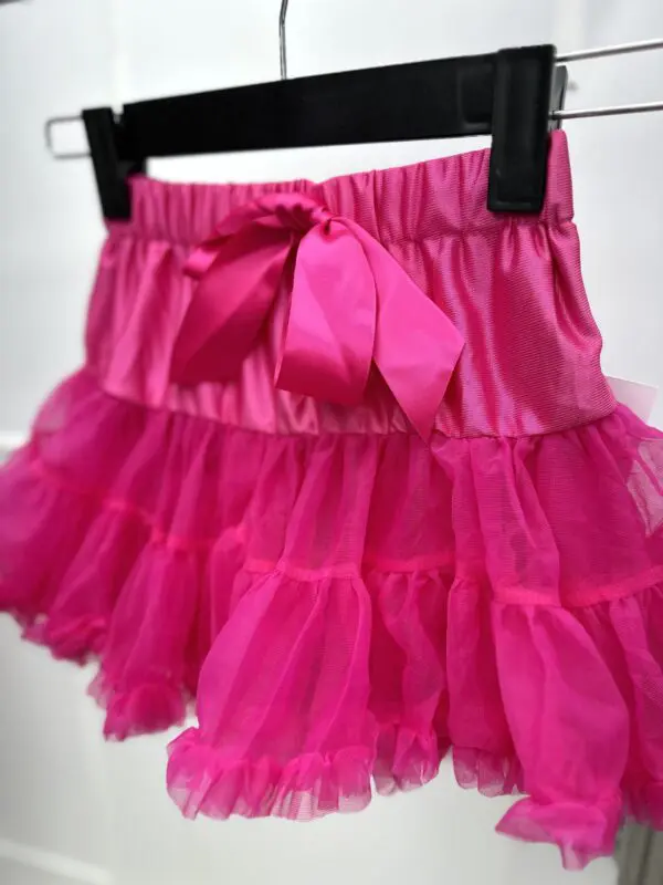 Vaikiškas tiulio sijonas su kaspinu - cyclamen