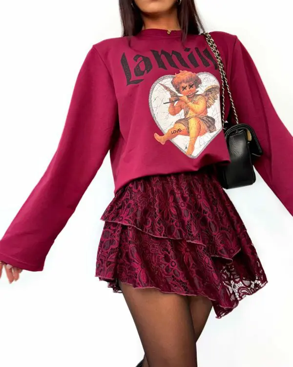 Marškinėliai dekoruoti angelo iliustracija