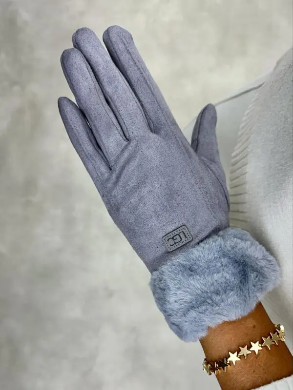 Stilingos UGC pirštinės su kailiuku