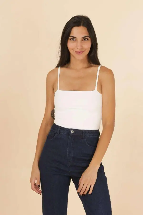 Marškinėliai Crop Top su petnešėlėmis
