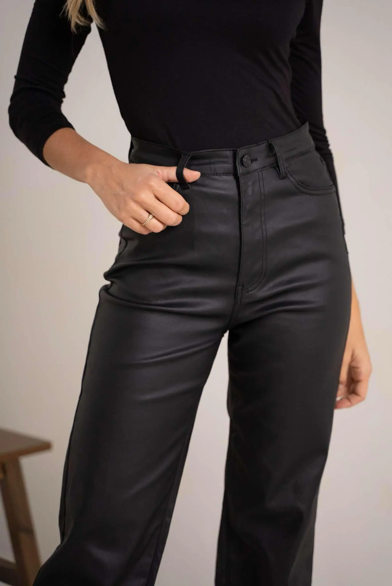 Platėjančios kelnės aukštu liemeniu - Image 5