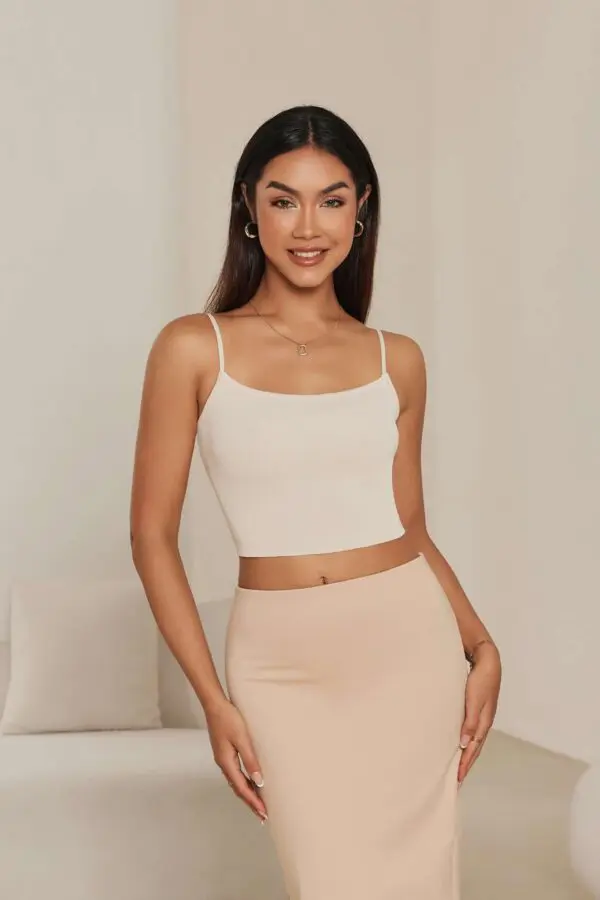 Marškinėliai Crop Top su petnešėlėmis