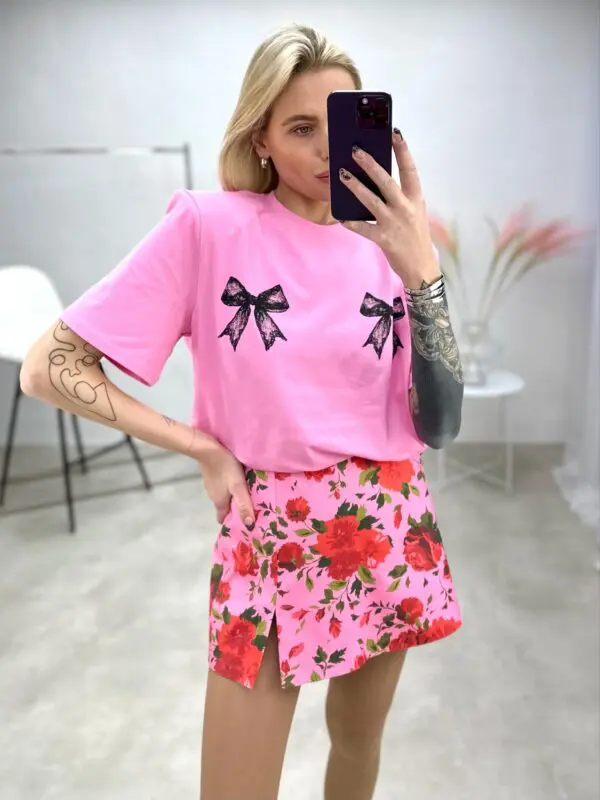 Marškinėliai su kaspinėliais