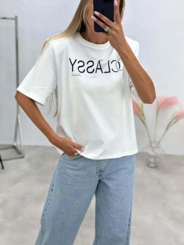 Marškinėliai CLASSY trumpomis rankovėmis