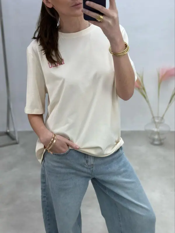 Žaismingi marškinėliai su printu