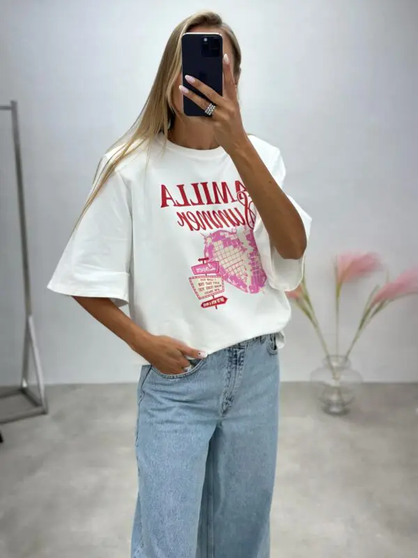 Stilingi marškinėliai su printu