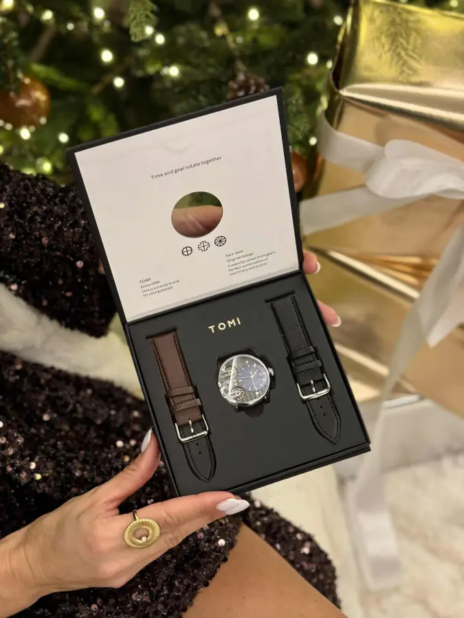 TOMI laikrodžio rinkinys su dviem dirželiais