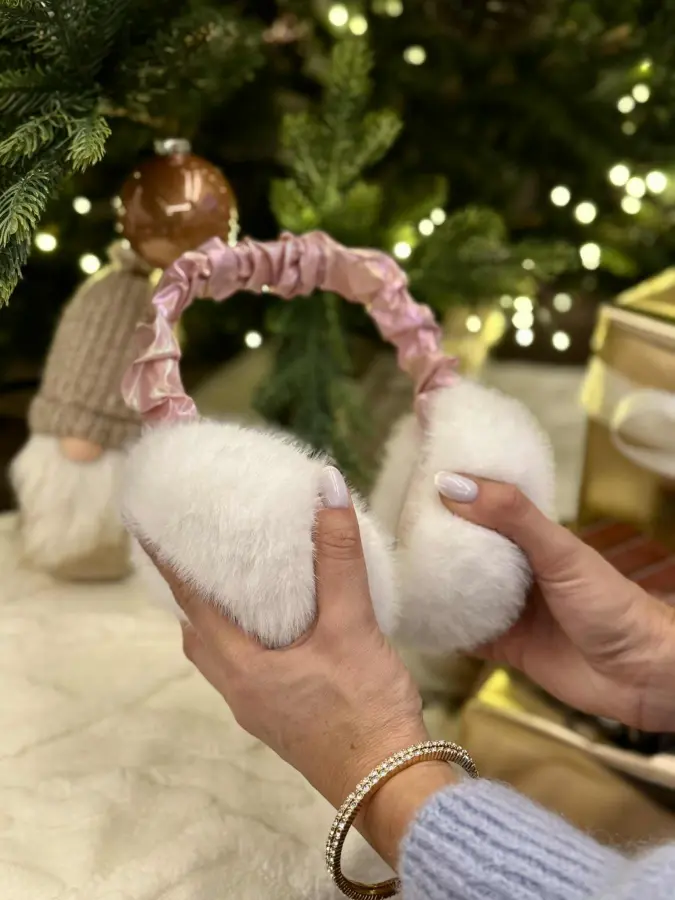 Žieminės ausinės su blizgučiu