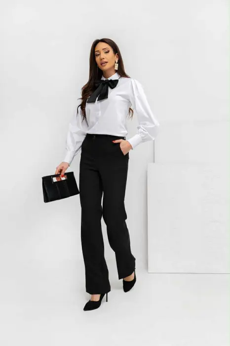 Klasikiniai marškiniai su kaspinu