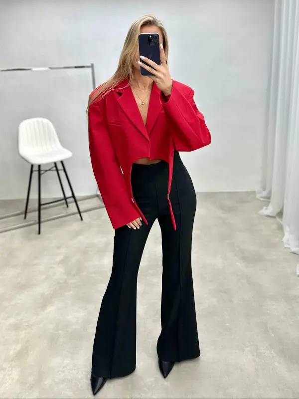 Stilingas trumpesnio kirpimo švarkas