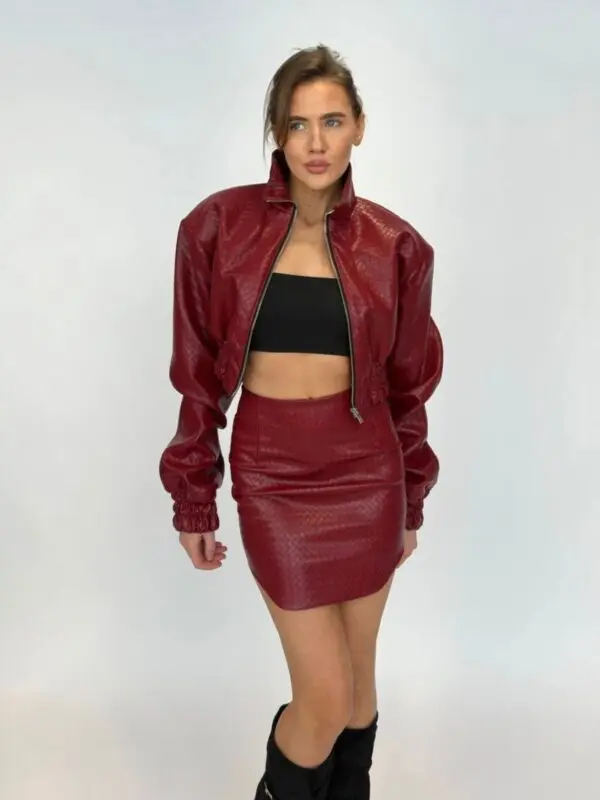 Dirbtinės odos sijonas