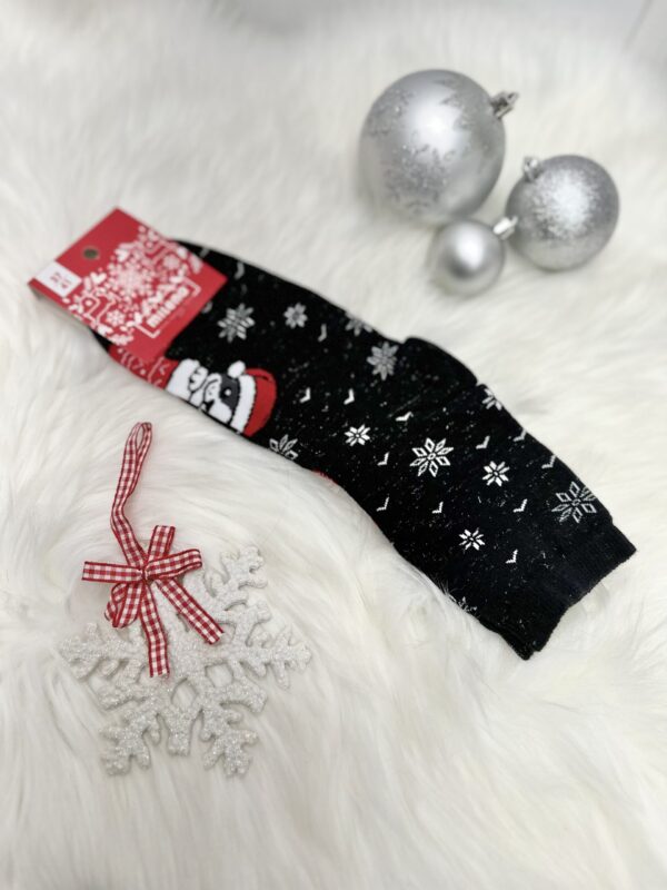 Kalėdinės kojinės CHRISTMAS PUPPY - juodos spalvos