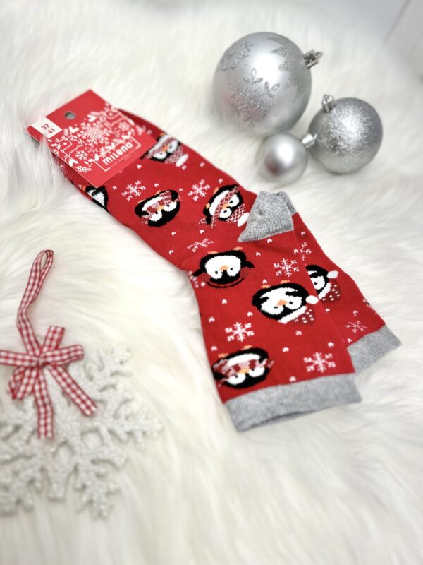 Kalėdinės kojinės CHRISTMAS PENGUIN - raudonos spalvos
