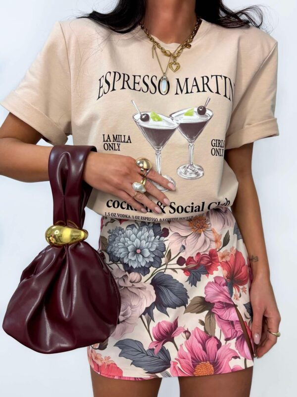 Marškinėliai iliustruoti espresso martini