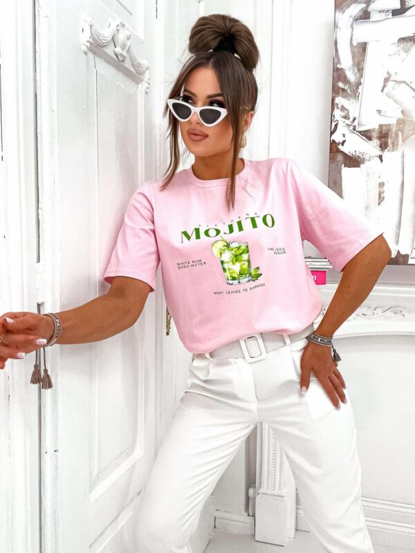 Žaismingi marškinėliai su užrašu Mojito