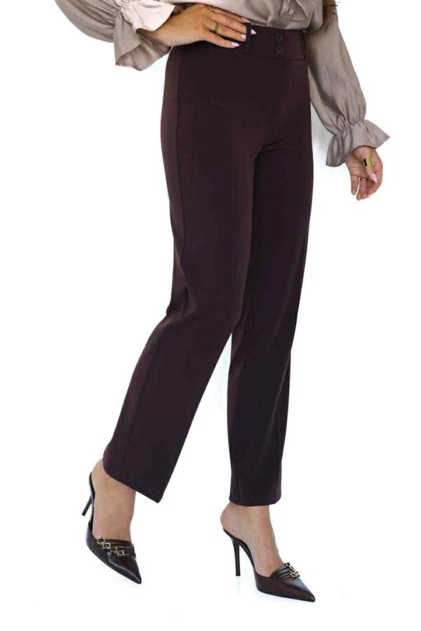 Klasikinės tiesaus kirpimo kelnės su sagomis