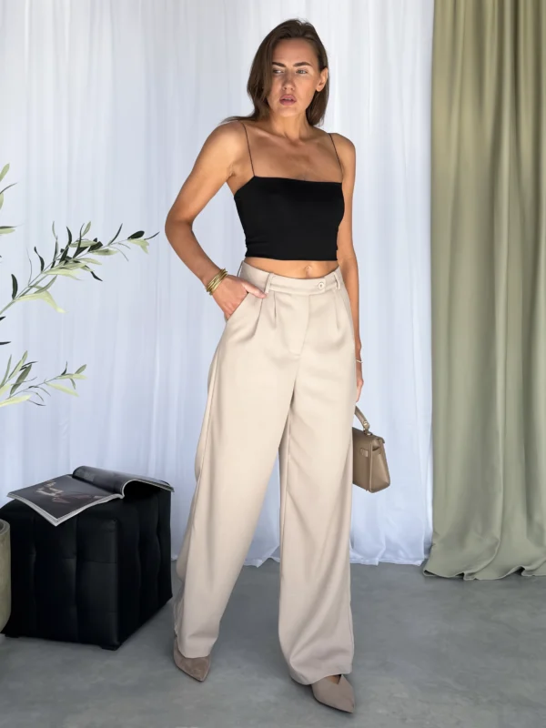 Klasikinės lengvo audinio kelnės